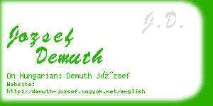 jozsef demuth business card